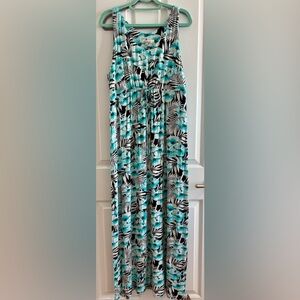 Vintage Margaritaville Tropical Print Maxi Dress 1XL